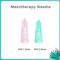 10pcs disposable hypodermic needle 34g 1 5mm 2 5mm meso filler injection mesotherapy needle cosmetic sterile needles