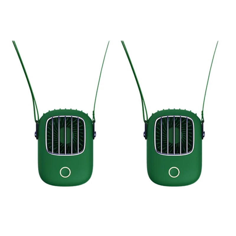 

2 шт. подвесной вентилятор для шеи портативный ленивый напольный USB шнур вентилятор для офиса, общежития, на открытом воздухе