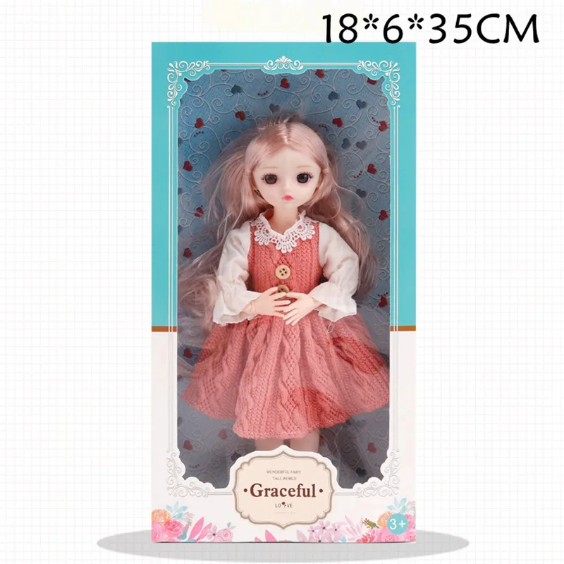 

JULY'S SONG 30CM 23 Movable Jointed Dolls Toys With Clothes Outfit Shoes Wig Hair Birthday Gift for Girls Fashion BJD Dolls