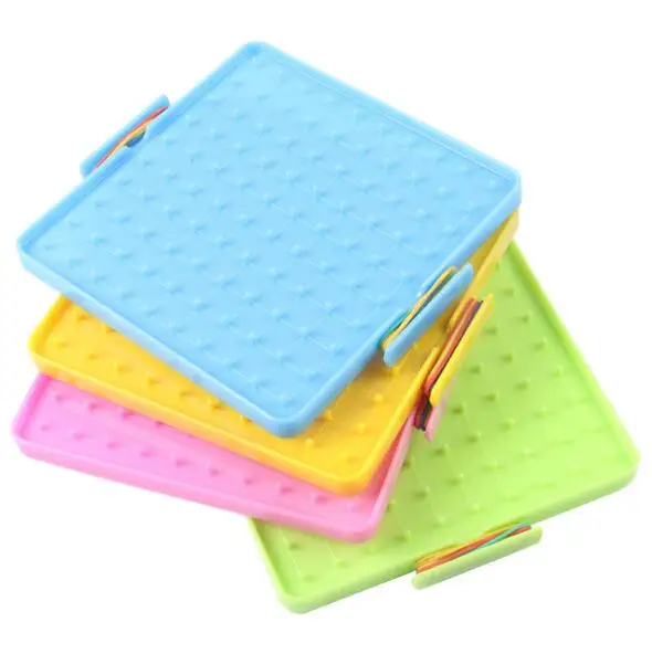 

Plastic Nail Plate Primary Mathematics Nailboard Puzzle Game Tool Geometry Learning Educational Toy for Children