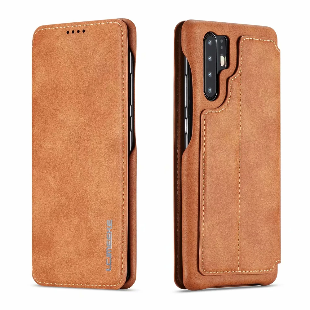 Чехол книжка из натуральной кожи для Huawei P30 Pro P20 Lite Nova 4e 3e|Бамперы| |