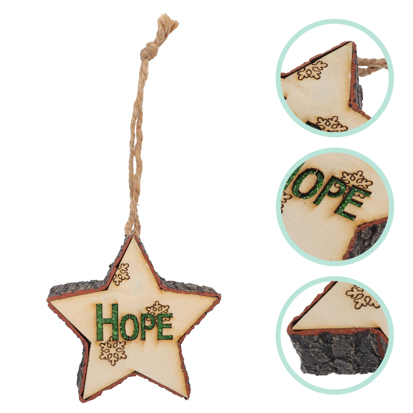 

1Pc Christmas Wooden Small Pendant Wooden Lamp Decor Christmas Wooden Lamp