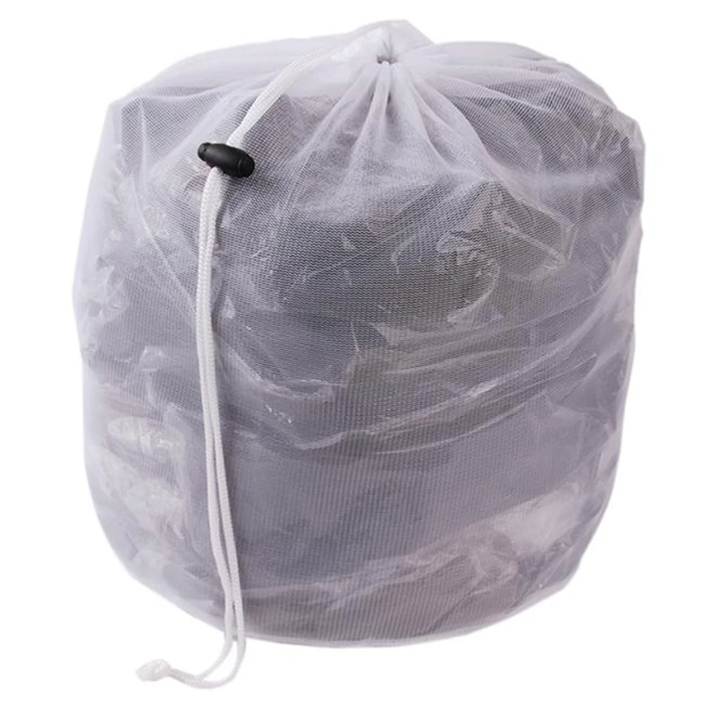 

Clothes Wash Bag, Mesh Laundry Bags Washing Machine Net Bag Drawstring Net Wash Strong Thicken Reusable (XL-Big Hole)