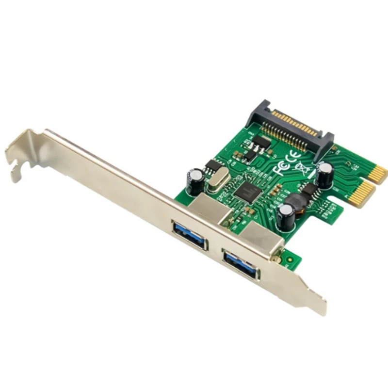 

PCI-E NEC720202 Dual Port Super Speed USB 3.0 Expansion Card USB 3.0 Thermal Control Adapter Card for PC
