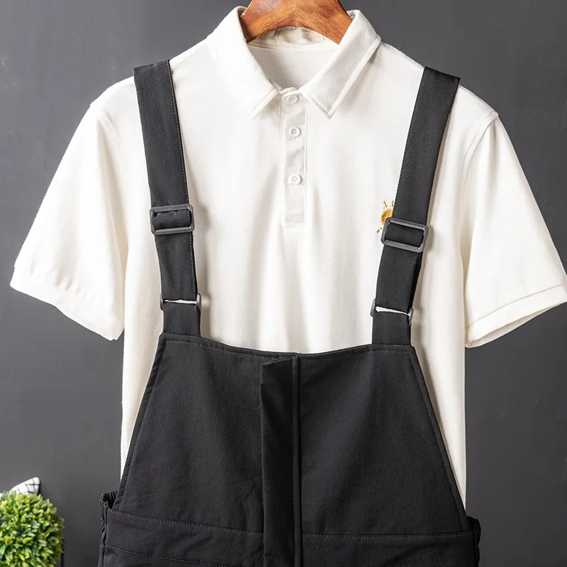 Модные прямые шорты комбинезоны мужские летние корейские новые Свободные