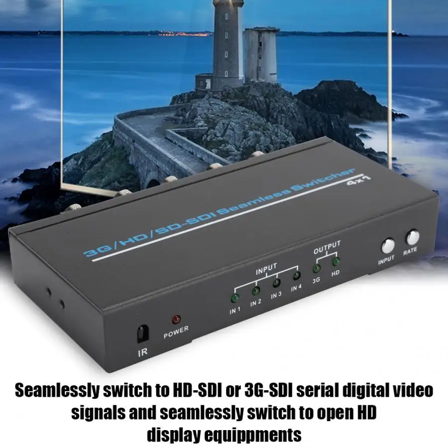 HD Дисплей аксессуары 4-в-1 AM-S41SL SDI черный бесшовных металлических переключатель