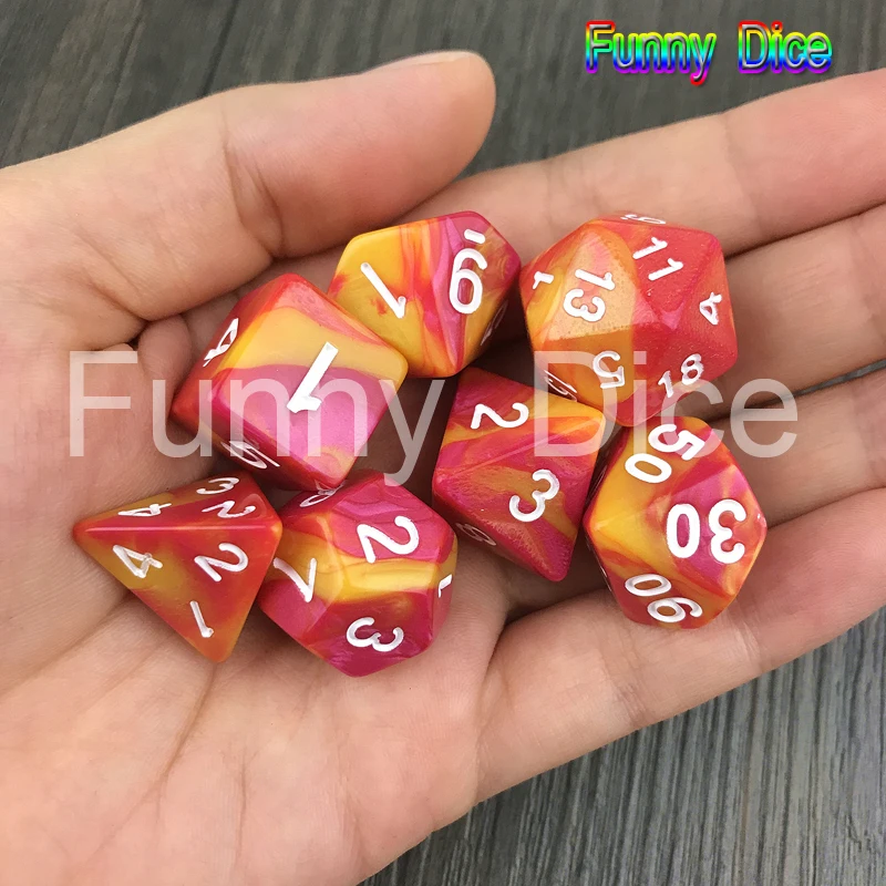 Высокое качество специальный набор игральных костей туманности D4 D6 D8 D10 D12 D20 плюс