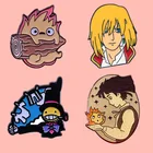 Творческая эмалированная брошь с фигурками аниме Hauru Sophie, булавки, значки, булавки для лацканов, Модные металлические ювелирные изделия из сплава, аксессуары, подарки