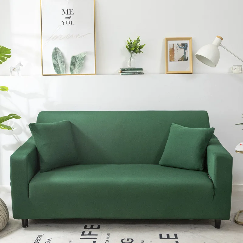 

Elastic Milk Silk Sofa Set Full Package Anti-slip Pure Color sofa Hood Tight package sofa Pad sofa cover seasons