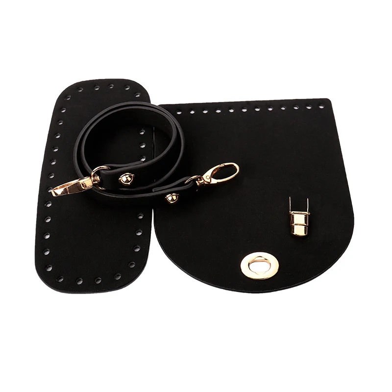 3pcs/Set Faux Leather Shoulder Bag Bottom Strap Handbag Shoulder Strap Woven Bag Set For Diy Handmade Bag Backpack Accessories