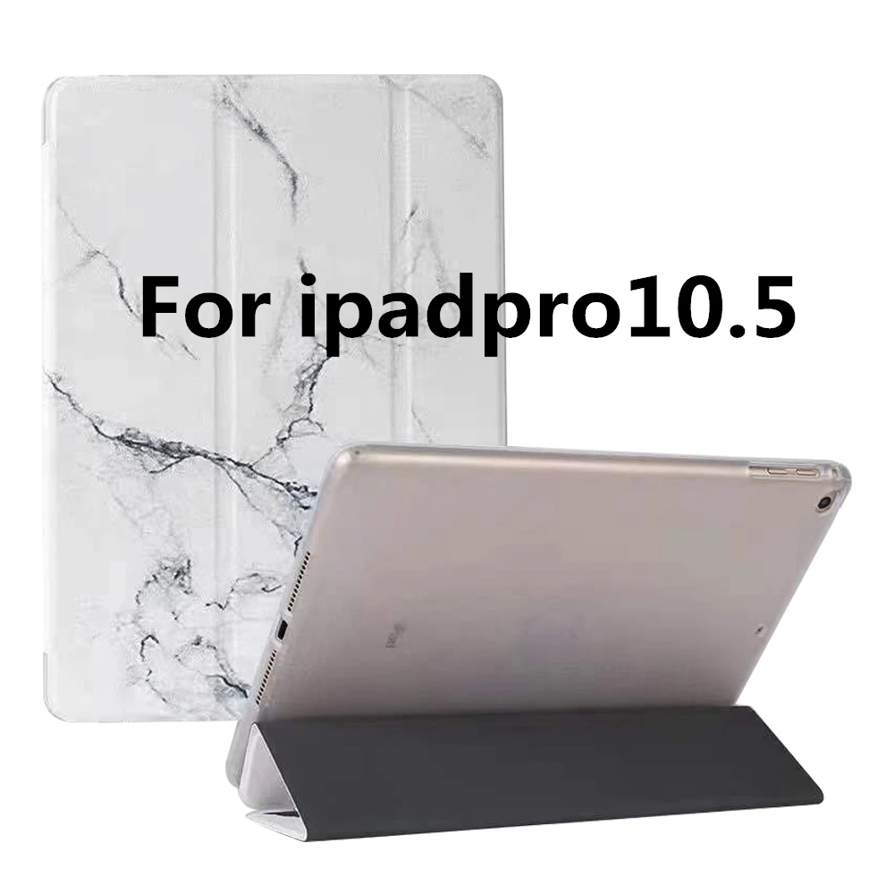 D Pro10.5 Для iPad 9,7 ТПУ чехол мрамор из кожи с натуральным лицевым покрытием смарт-крышка для iPad 5/6 Air 2 Mini 1/2/3, iPad 2/3/4 Pro 10,5 мини 4/5 чехол - Цвет: D Pro10.5