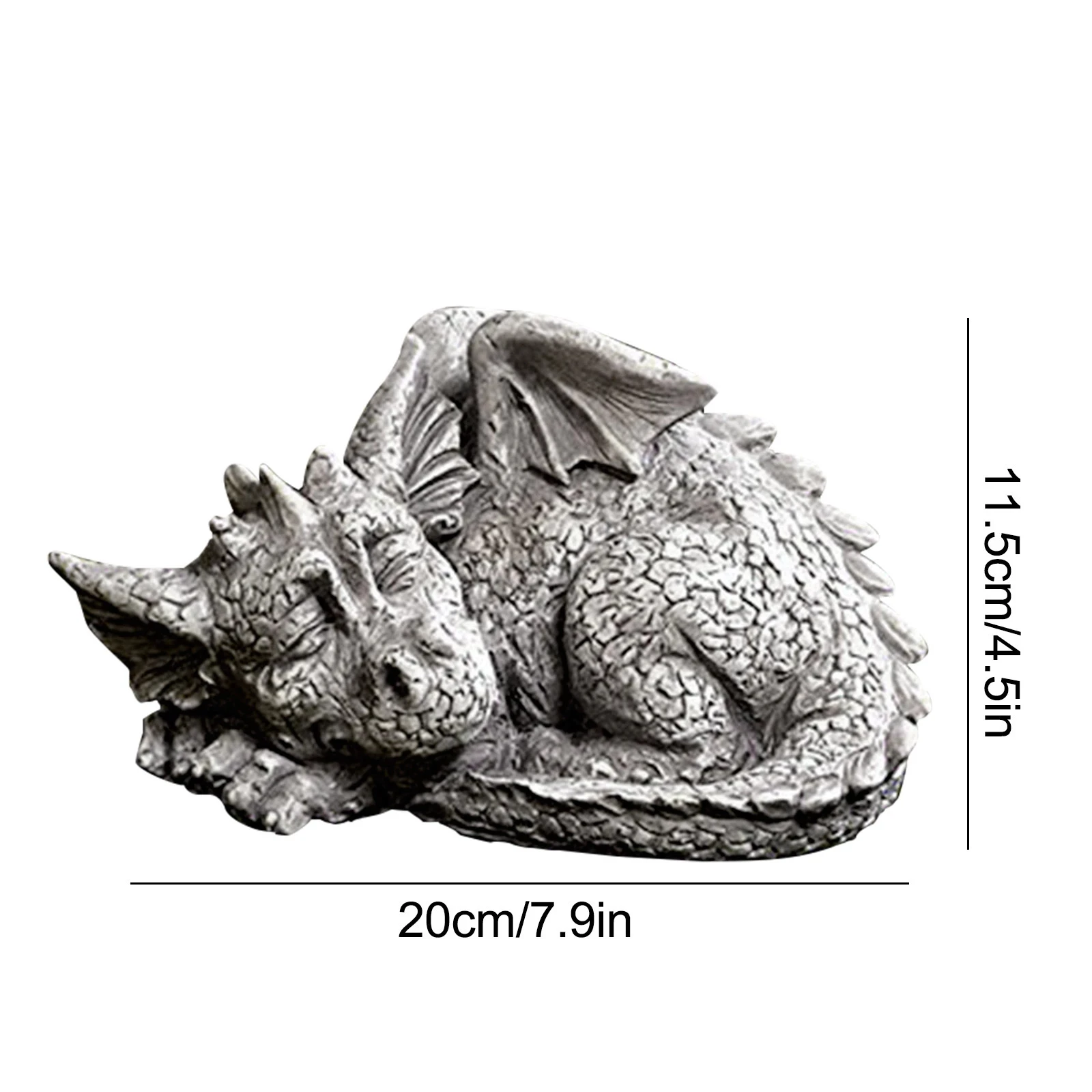 

Dragon Baby Garden Statue Adorable Sleep Portrait Stone Decoration Outdoor for Home Outdoor Garden Art Ornaments Lawn Yard Decor