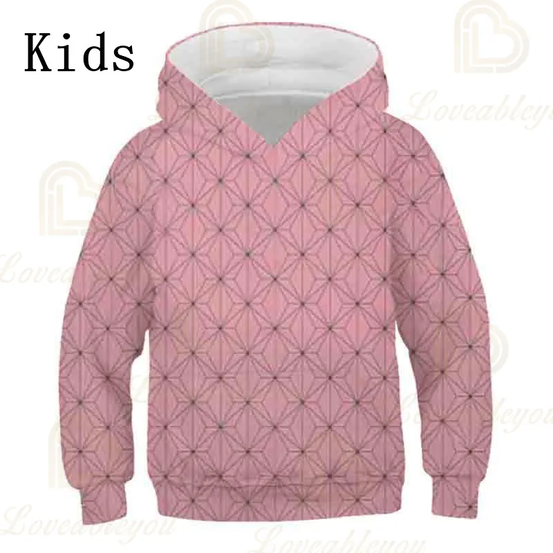 

Anime Demon Slayer 3D Print Children Hooded Hoodies for Kids Hooded Long-sleeved Boys and Girls Streetwear Tops