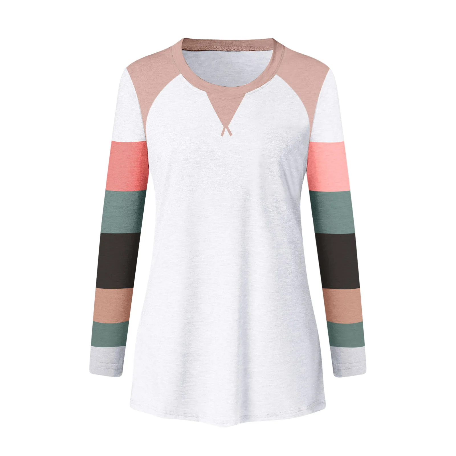 Женская одежда новинка весны модная женская Свободная полосатая футболка в