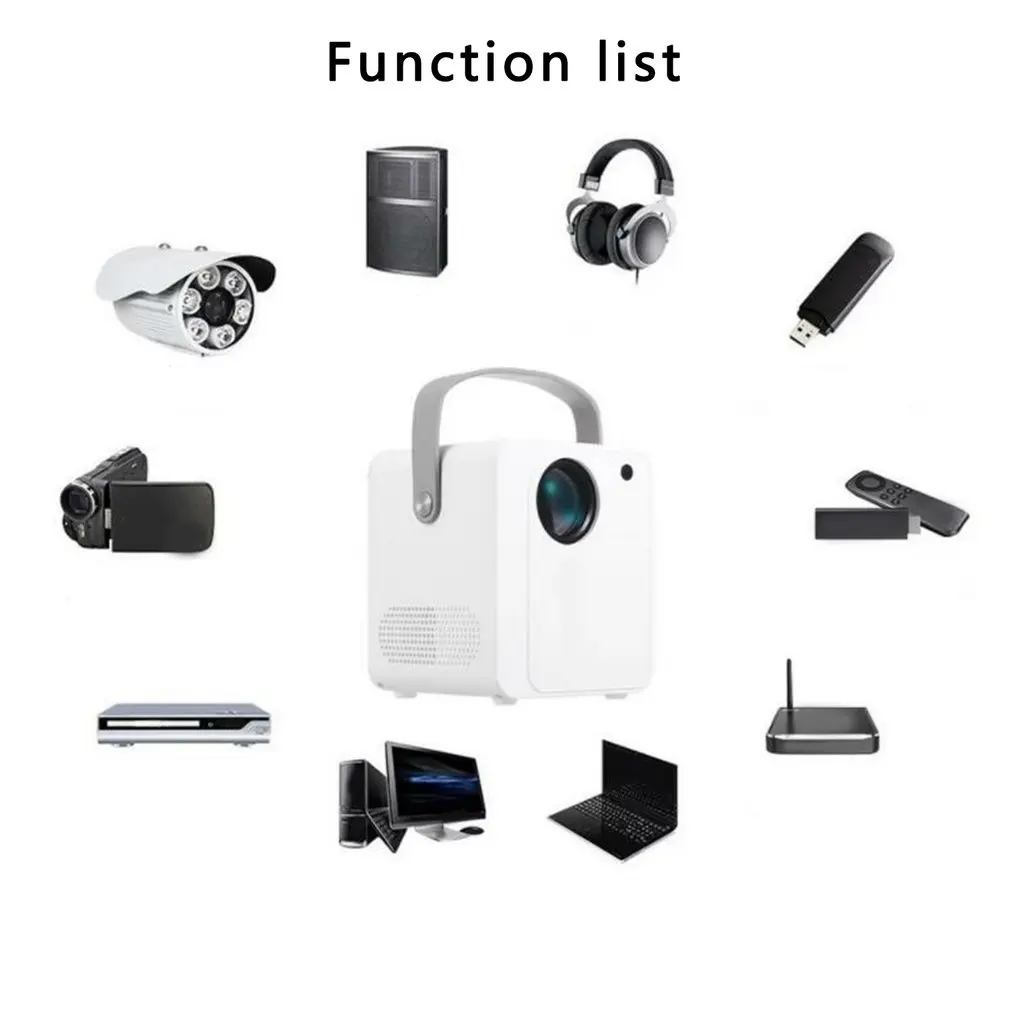 

Android Wifi LED Projectors With Speaker Portable 1080P Wireless Screen Mirror Outdoor Movie Office Smart Home Theater Beamers