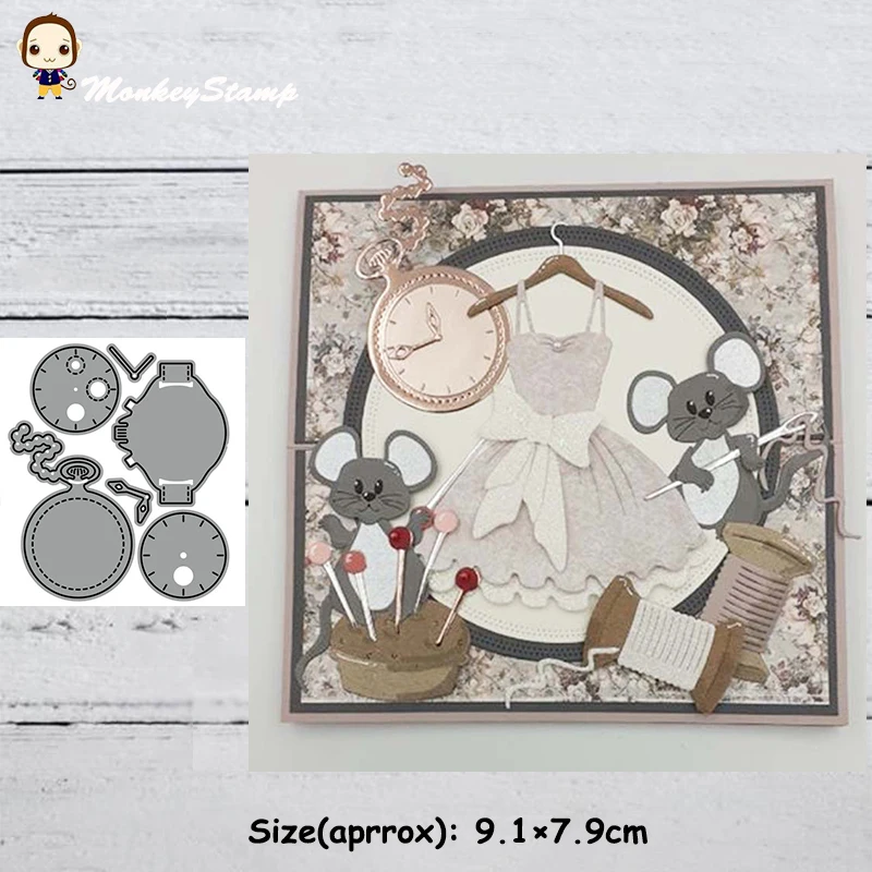 Металлические режущие штампы для часов обезьяна трафареты скрапбукинга DIY