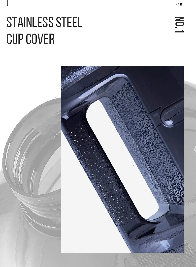 Soffe 2.2L большой Capcity 1/2 галлонов бутылка для воды Bpa бесплатно шейкер для протеина пластиковые спортивные бутылки для воды рукоятка тренажерный зал фитнес чайник