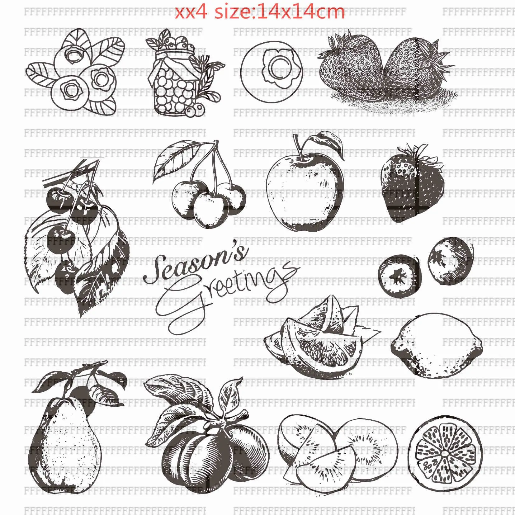 

Fruit Transparent Clear Silicone Stamps For DIY Scrapbooking Card Making Photo Album Decorative Beaux Cadeaux Texte Stempel
