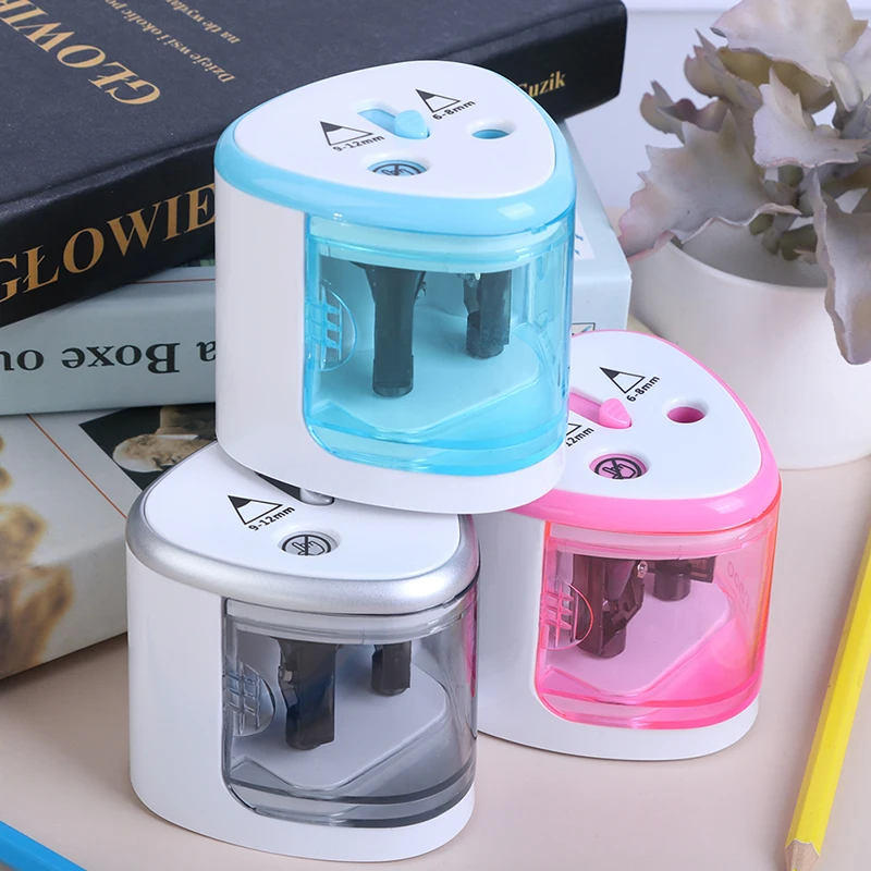 

Electric Auto Pen Sharpener Double Hole Sharpener Touch Switch For 6-12mm Pencil