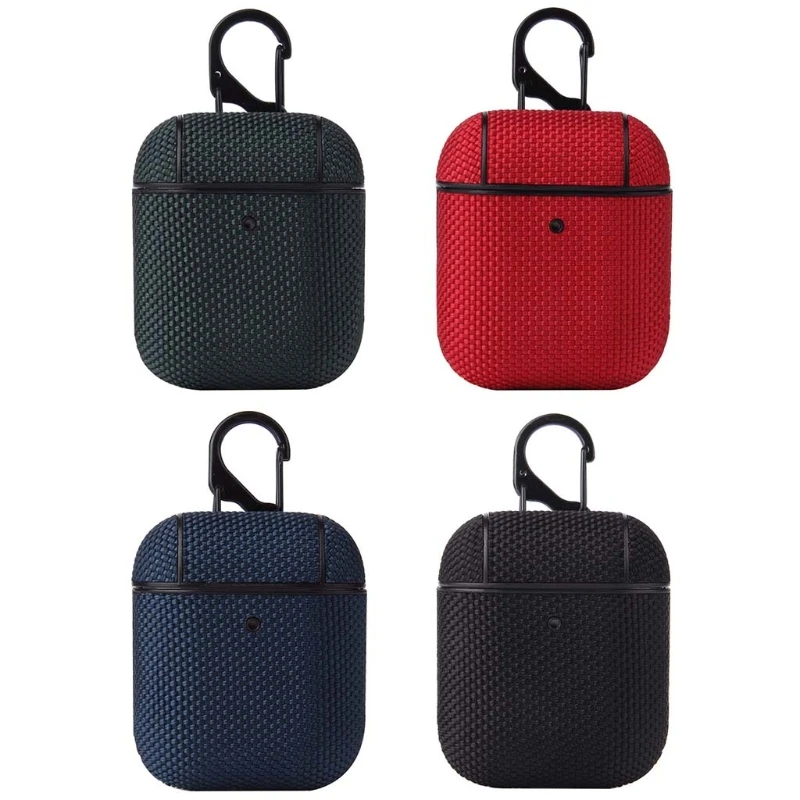 

X37D for airpods 1/2 procloth textile skin wireless bluetooth headset case cover portable anti fingerprint retro sleeve bag