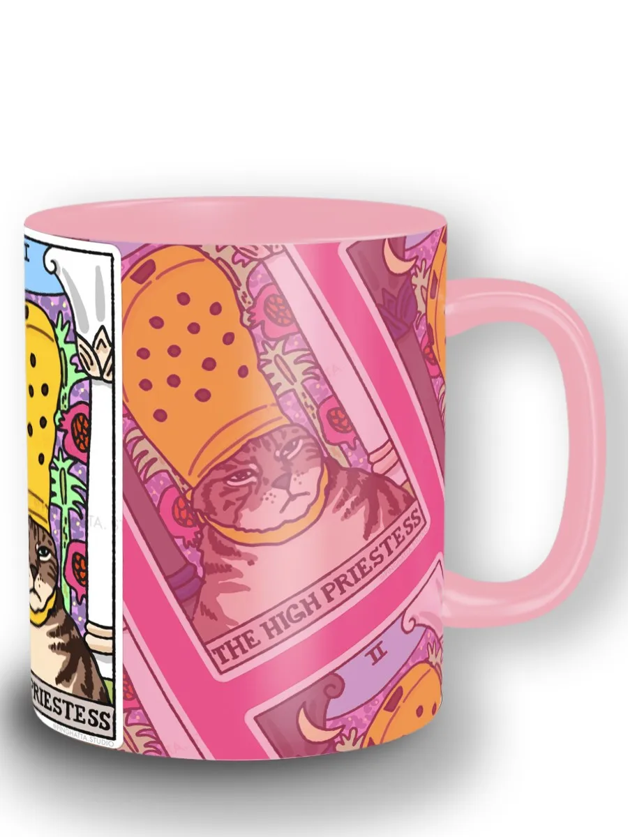 Кружка розовая мемы коты - 2604 | Дом и сад