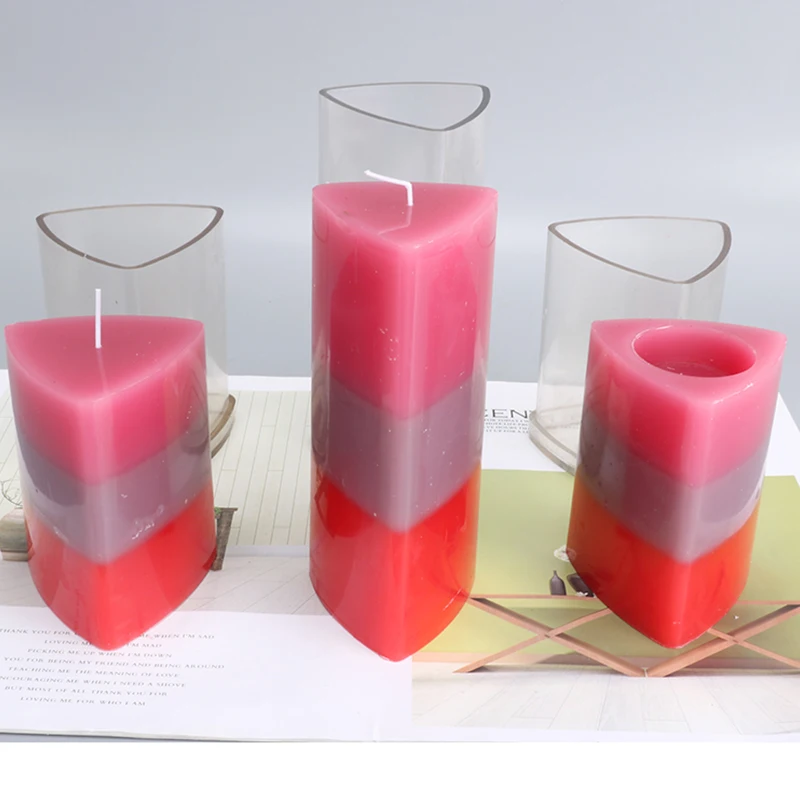 DIY треугольная форма для Свеча конус большой размер полые или твердые формы