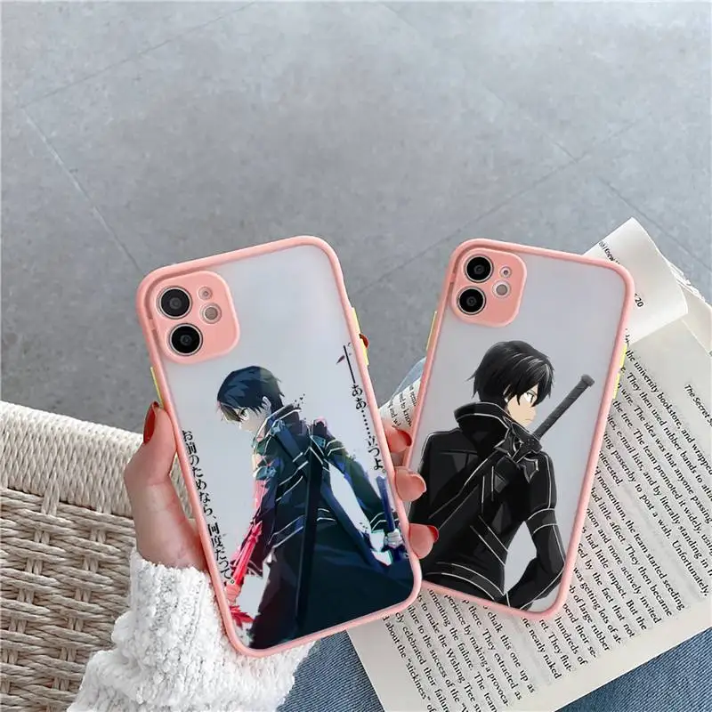 

Sword Art Online anime Phone Case matte transparent For iphone 7 8 11 12 plus mini x xs xr pro max cover