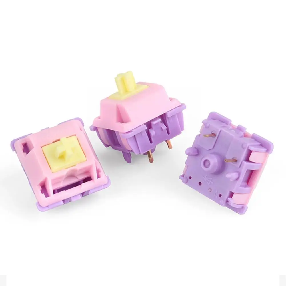 

Mechanical Keyboard Shaft Accessories Linear 62g EQUALZ Same Spring Lubed PC POM Banana Plated Split Gamer 5Pins Factory As X2S0