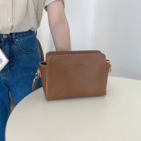 pu leather women designer handbags 2021 girl shopper purse fashion casual korean style solid color letter printing crossbody bag
