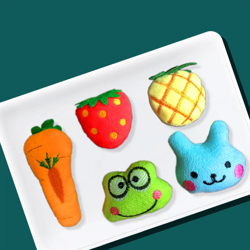 Кошачья игрушка плюшевый котенок в форме фруктов животных морковная лягушка для