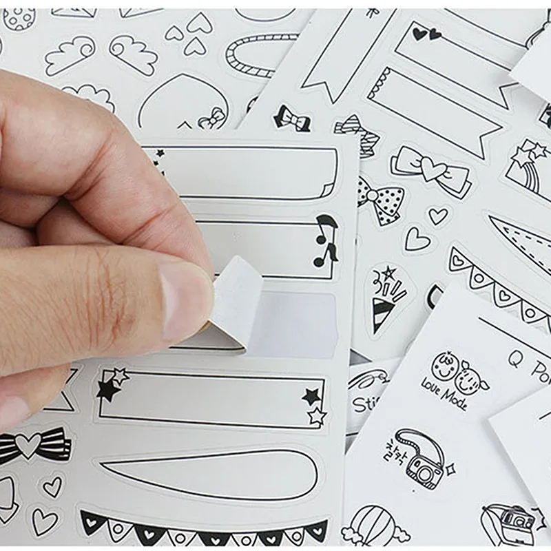 1 Лист Этикетка для скрапбукинга наклейки журнала сделай сам студенческий