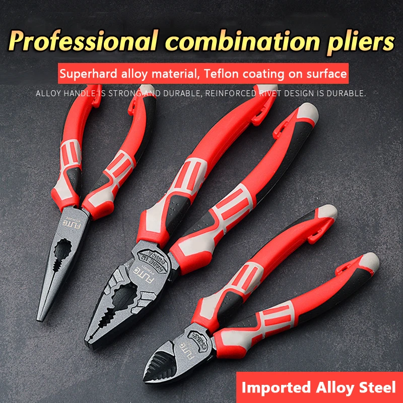 Superhard Alloy Professional Plier Wire Stripper Cutting Cable Cutter Diagonal Long Nose Nippers Electric Forceps Hand Tools | Инструменты