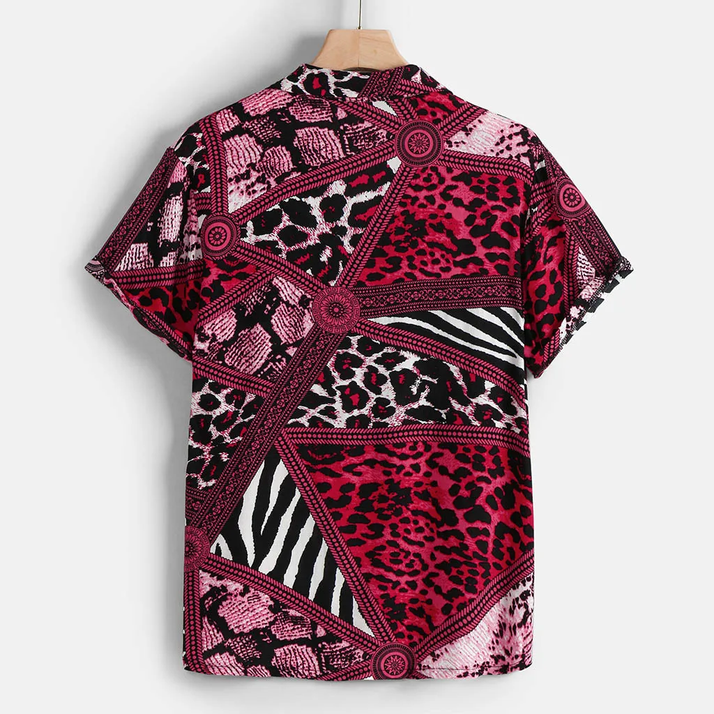 2020 Мужская гавайская рубашка с коротким рукавом мужская приталенная Camisa Masculina