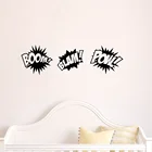 Boom Pow Blam Comic Book Sounds Настенная Наклейка для мальчика Детская комната большой супергерой Boom Pow Настенная Наклейка виниловый декор для игровой комнаты