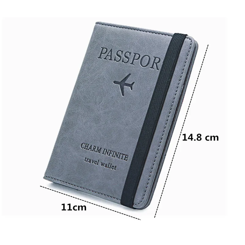 

PURDORED 1 Pc Travel RFID Business Passport Cover Large Credit Bank Card Holder Men PU Leather Wallet Case Travel Accessories