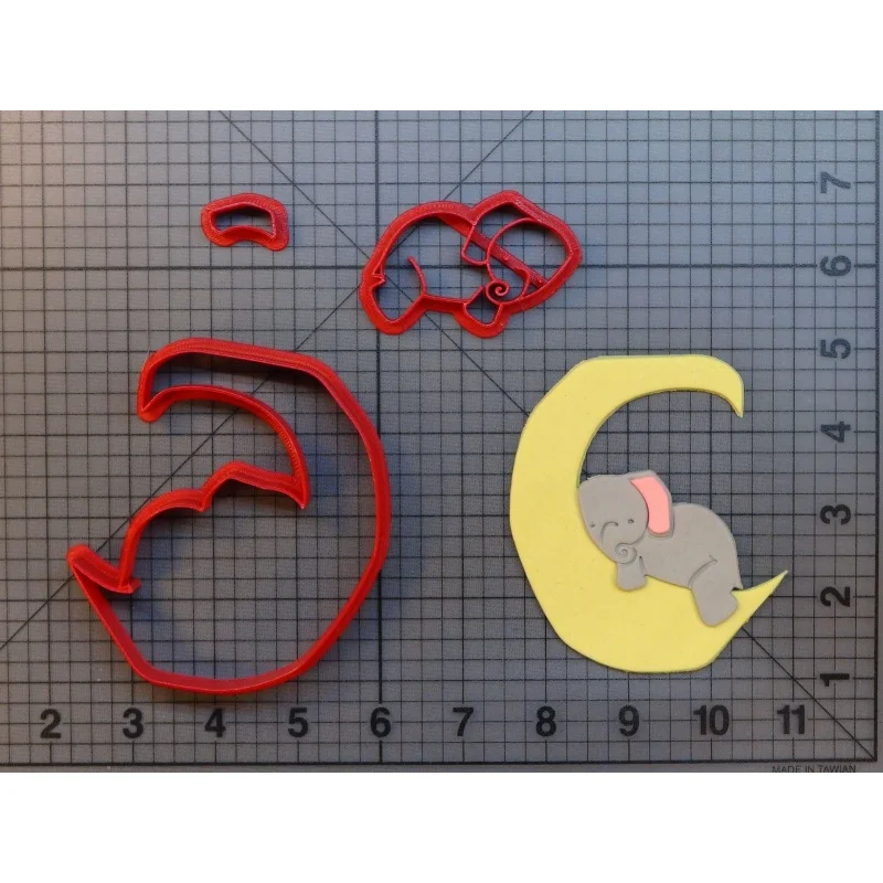 Чехол с изображением милых мультяшных животных милые слоненок Луна резак для