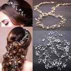 Свадебный головной убор для невесты с искусственным жемчугом, корона с кристаллами и цветами, элегантные аксессуары для волос, подарки для волос заколка с украшениями