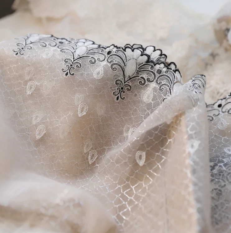 1 метр кожа цвет 2 слоя полиэстер кружевная отделка высокое качество свадебное