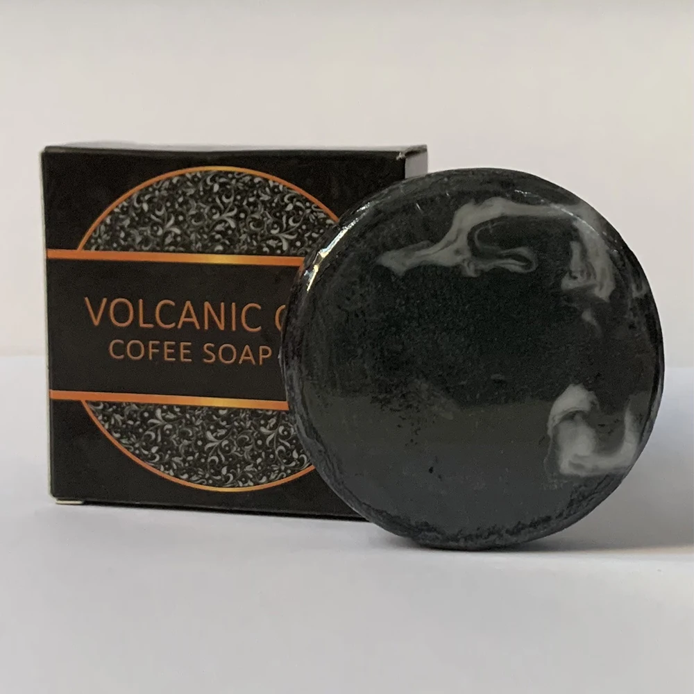 Volcanic Mud Coffee Slimming Soap Whitening Body Clear Anti Bacterial Mineral Handmade Powerful Cleansing | Красота и здоровье