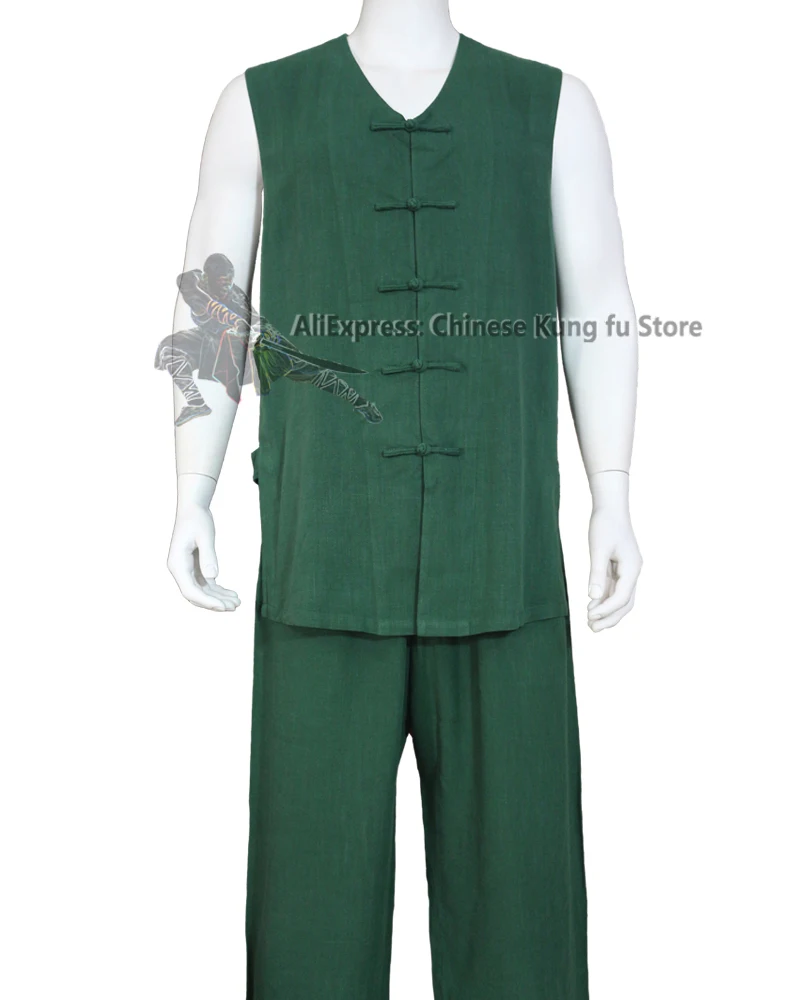 Новое поступление хлопковая летняя майка Shaolin костюм кунг фу униформа Wudang Tai chi