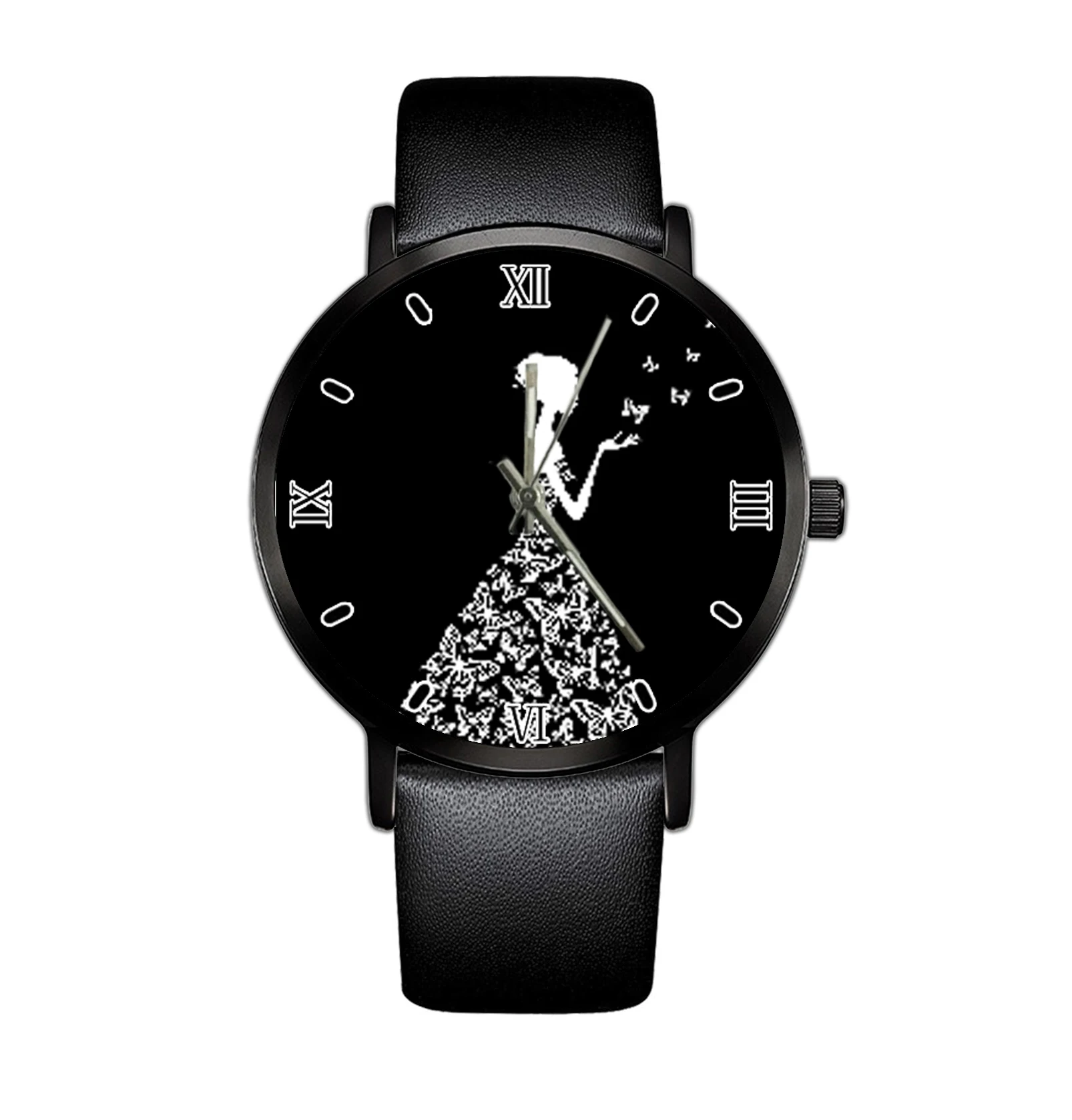 

2021 Men's Minimalist Fashion Quartz Watch Leather Belt Quartz Elegant Ultra Thin Watch Business Clock Simple Design Fa