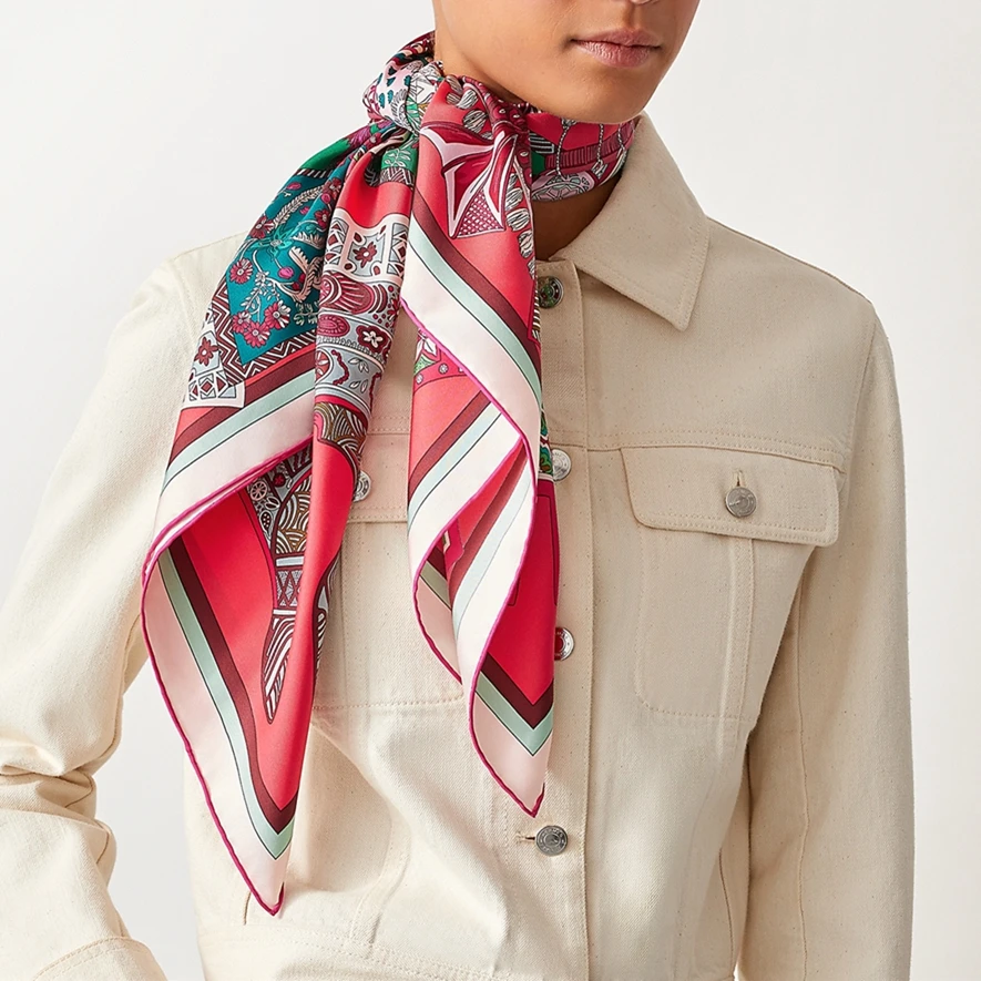 Buy Hoofd Sjaals Voor Haar Wikkelen Vrouwen 100% Zijden Sjaal Wraps Sjaal Vierkante 35