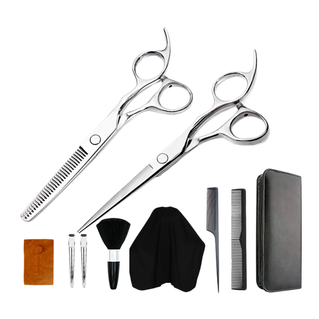 

Hair Cutting Scissors Set, Hair Scissors, Hairdressing Scissors, Thinning Scissors, 17 cm, Material: Stainless Steel