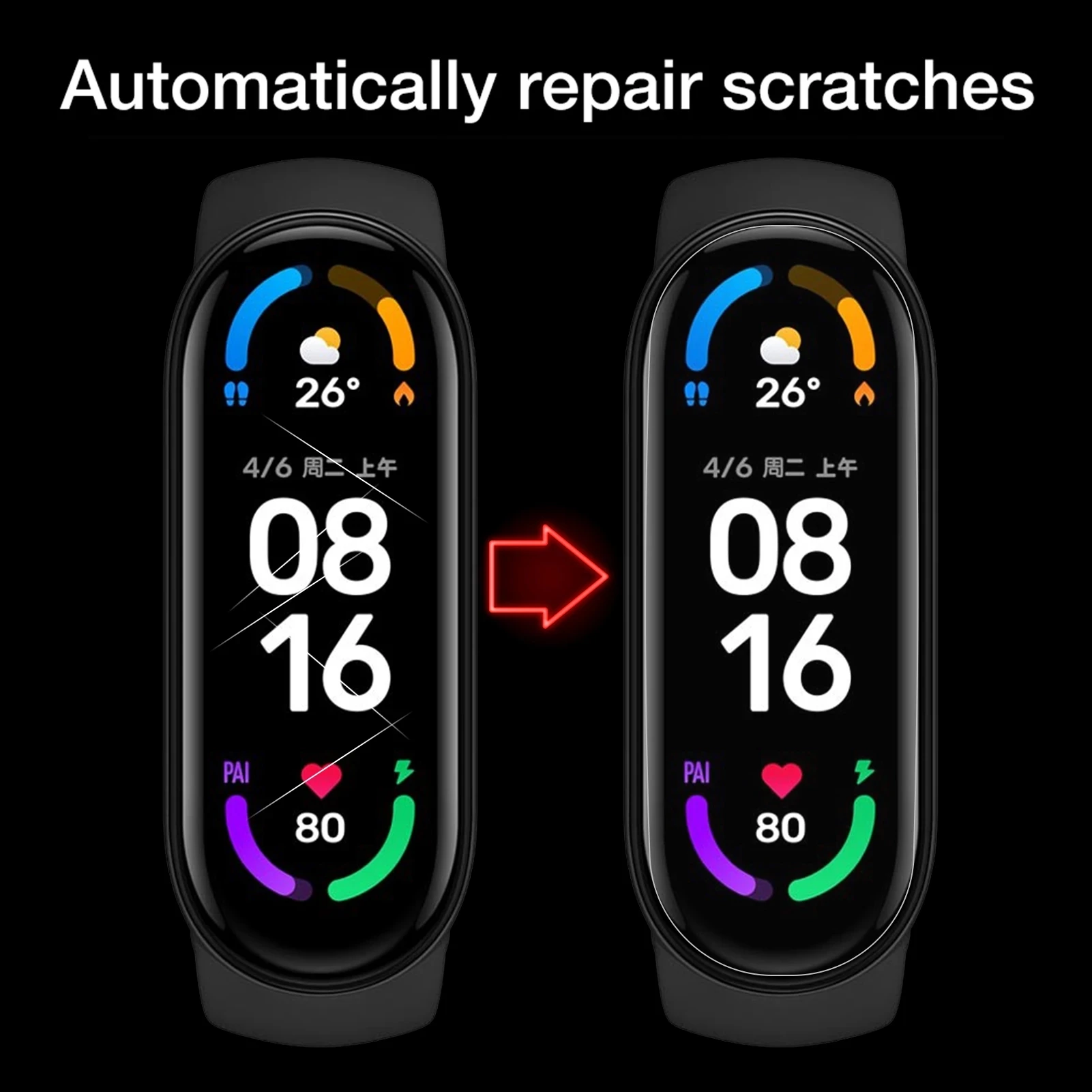 Гидрогелевая пленка для фитнес-браслета Xiaomi Mi Band 6 5 MiBand6 9D 2 шт. | Электроника