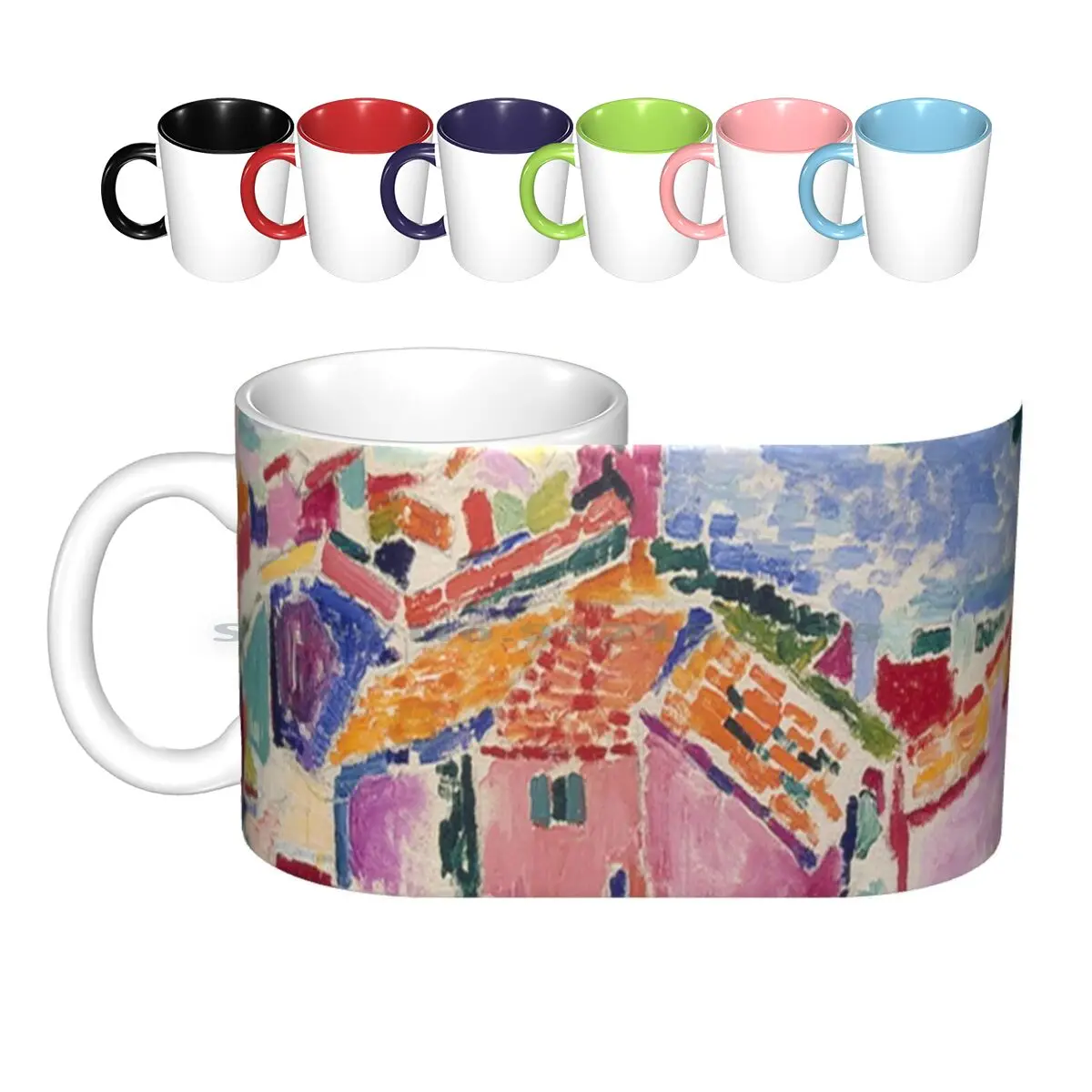 

Les Toits De Collioure-Henri Matisse Ceramic Mugs Coffee Cups Milk Tea Mug Les Toits De Collioure Henri Matisse Matisse Fauve