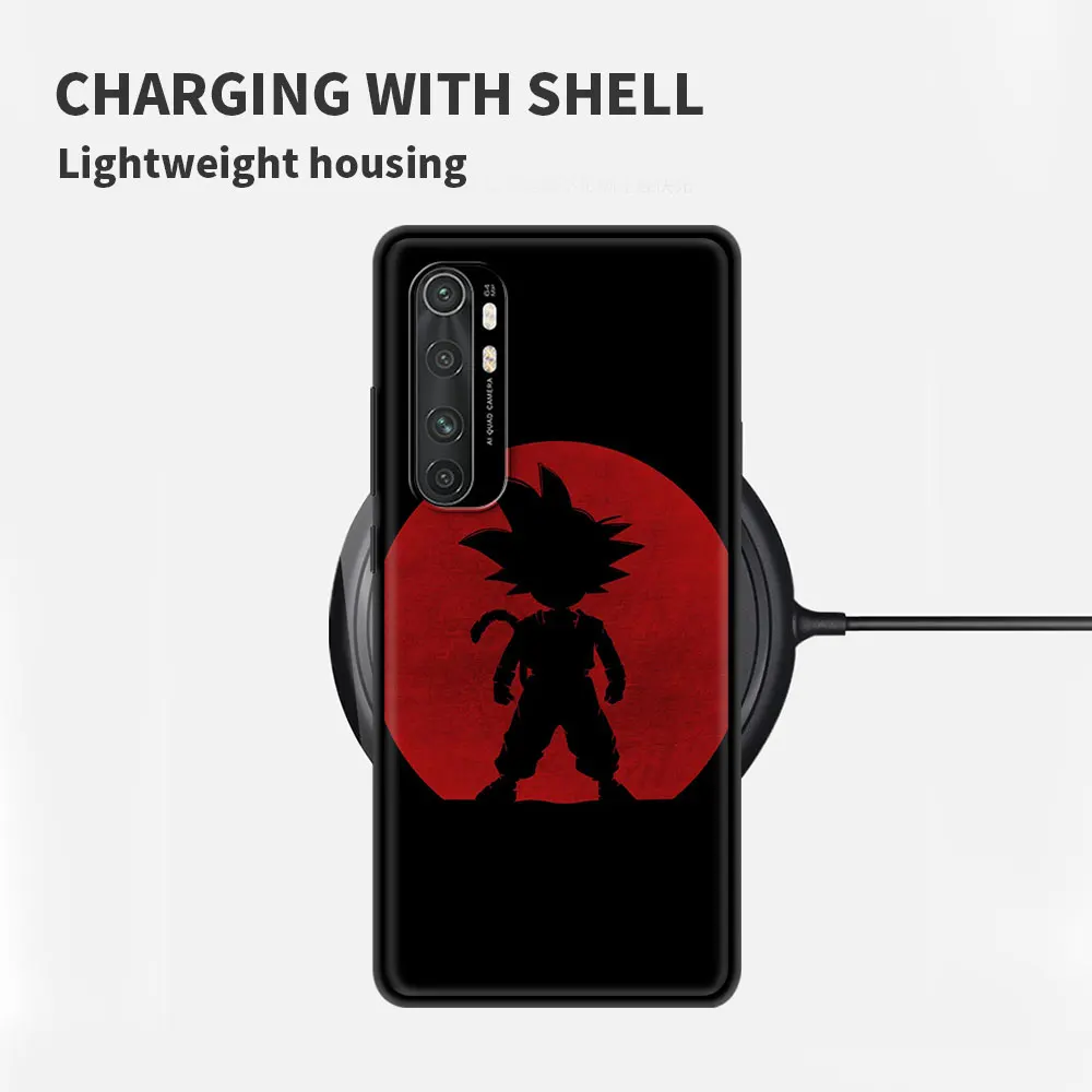 case for xiaomi mi poco x3 nfc 10t pro 5g m3 note 10 lite 9t 11 black luxury printing soft phone cover son gokus d dragon ball free global shipping