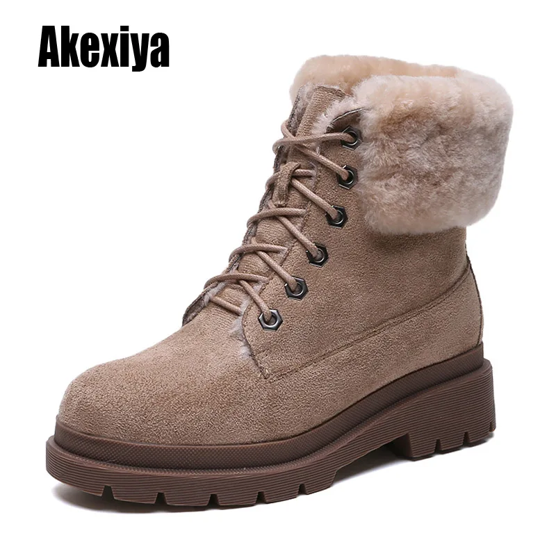 2019 г. Женские ботинки на низком каблуке с круглым носком женские однотонные