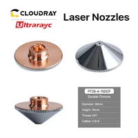 ultrarayc 10pcsset laser nozzle single double chrome plated layers d28 caliber 0 8 6 0mm for precitec wsx fiber cutting head