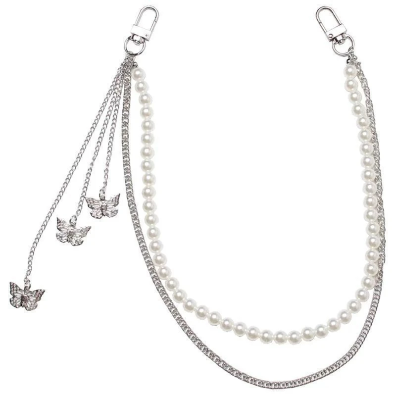 

124A Hip Hop Pants Chain For Dancers Punks Egirl Eboy Harajuku Jean Side Punk Chain Multi-layer Chains for Trousers Skirt