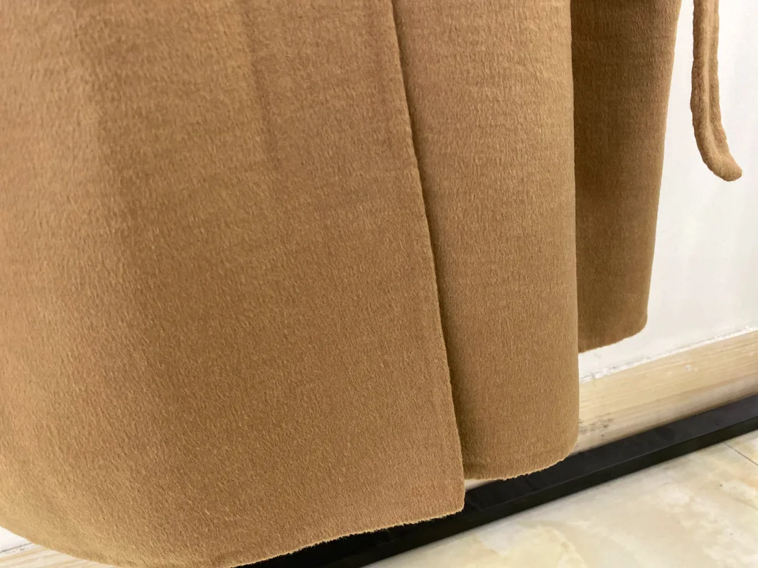 Женское двухстороннее шерстяное длинное пальто Дамская верхняя одежда с